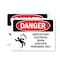 Signmission High Voltage Electrical Room Danger Sign, Vinyl Decal, 10in W x 7in L, 2PK OS-2PACK-DS-D-710-L-2201 - alternate 1